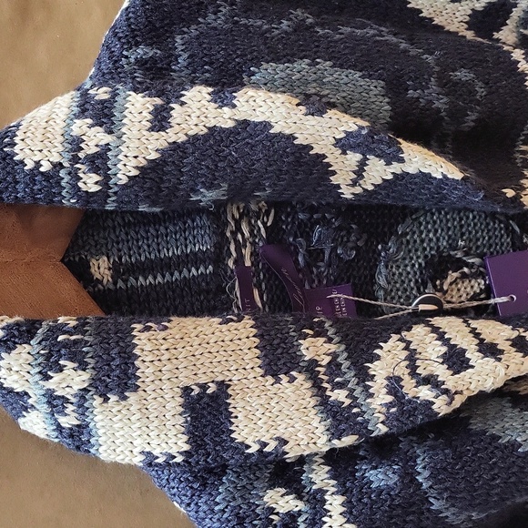 New Ralph Lauren Women's Silk-Linen Shawl Collar Cardigan - Picture 3 of 10